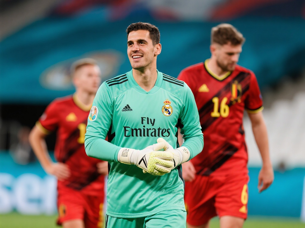 库尔图瓦向皇马透露其将缺席明年欧洲杯 季后赛阶段,皇马无疑需要承受比利时国家队